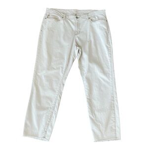 Eileen Fisher Organic Cotton Stretch Jeans Off White Size 16 Minimalist Neutral